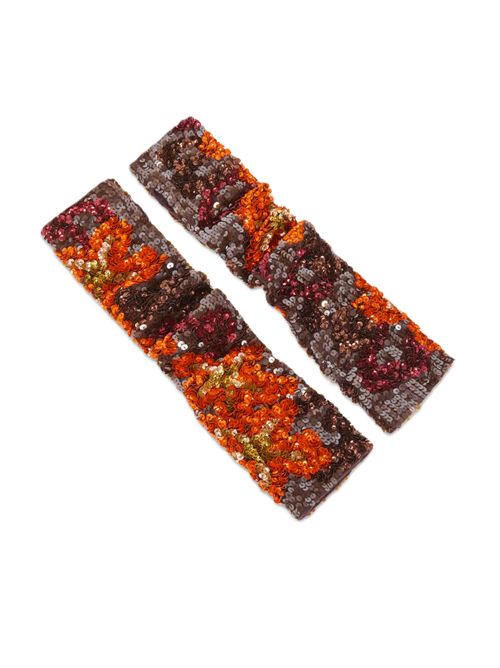 manicotti - full paillettes str. fiori P.a.r.o.s.h. | D000628GALAXY808 FANT MARRONE